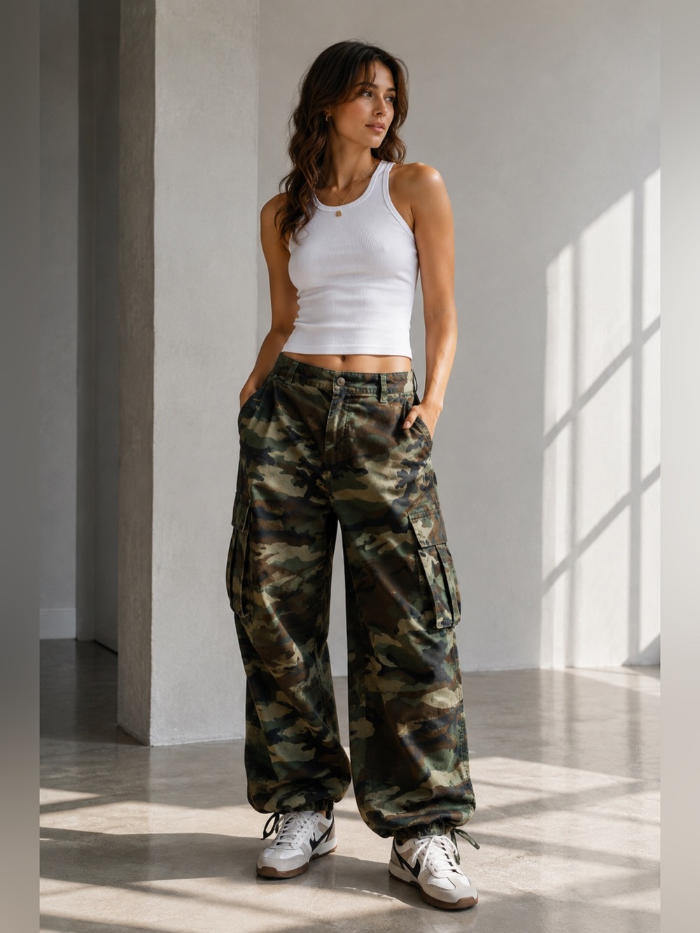 Vintage US Army Woodland Camo Cargo Pants XL Regular Military Baggy